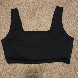 Albion Black Crop Bikini Top Womens Large Padded